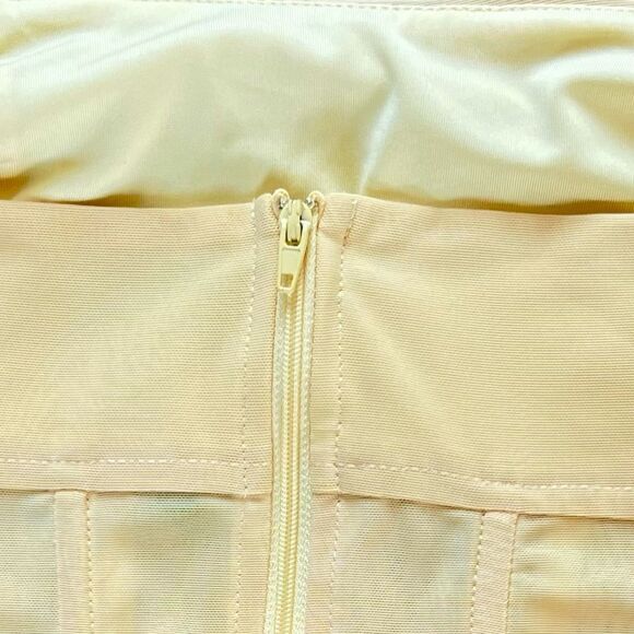 Edikted Women's Evangeline Strapless Mesh Buttercup Yellow Corset Top SZ L - Picture 7 of 10